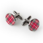 gemelos camisa antracita tartan rojo y beige